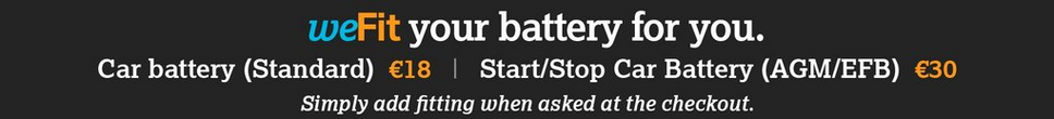 We fit Car batteries
