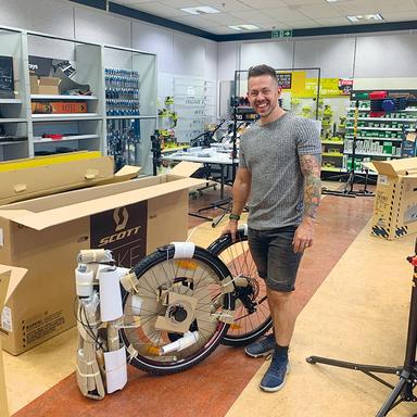 Voluneering to build bikes for key workers