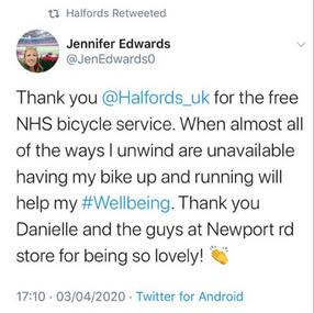 Free Bicycle service for NHS Key Worker