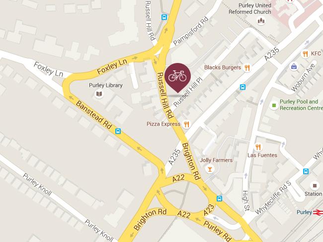 Purley London Map : Detailed Road Map of Purley – KLBZW