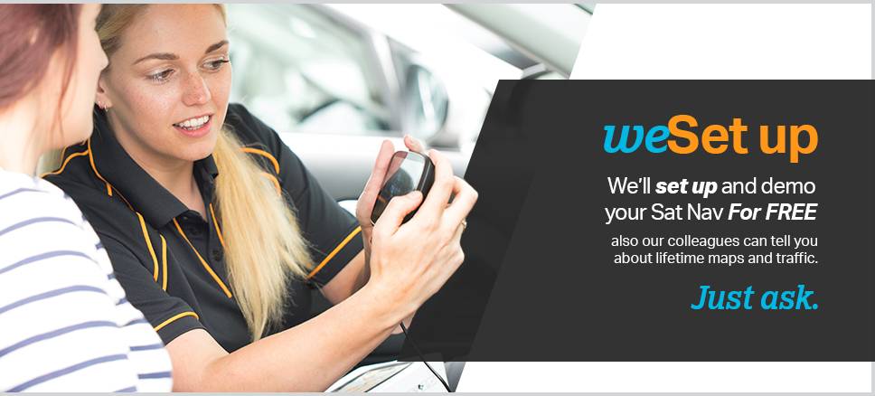 we set up and demo your sat nav