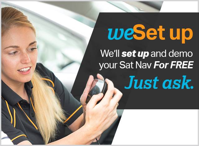 we set up and demo your sat nav