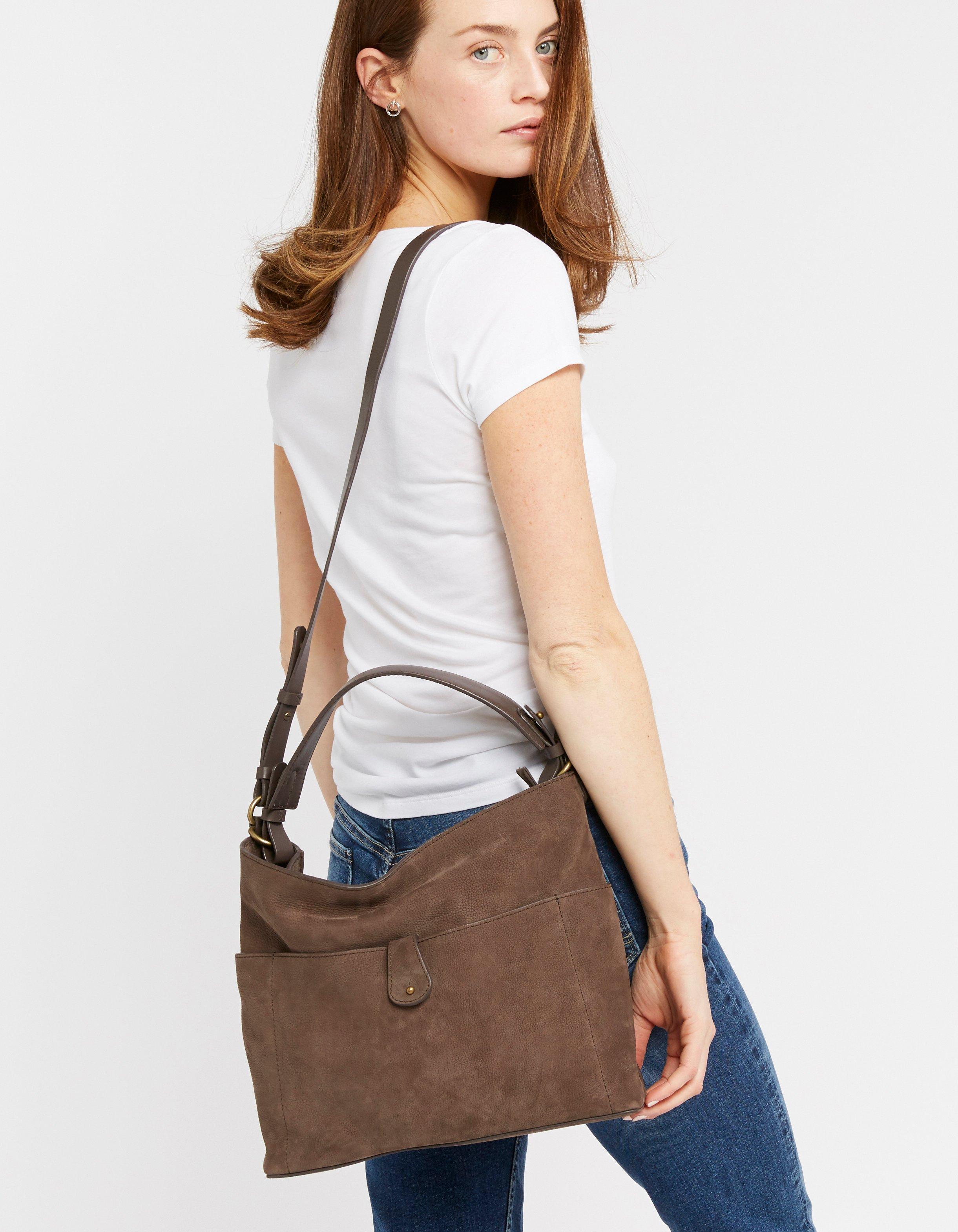 fatface chocolate sophia slouchy bag