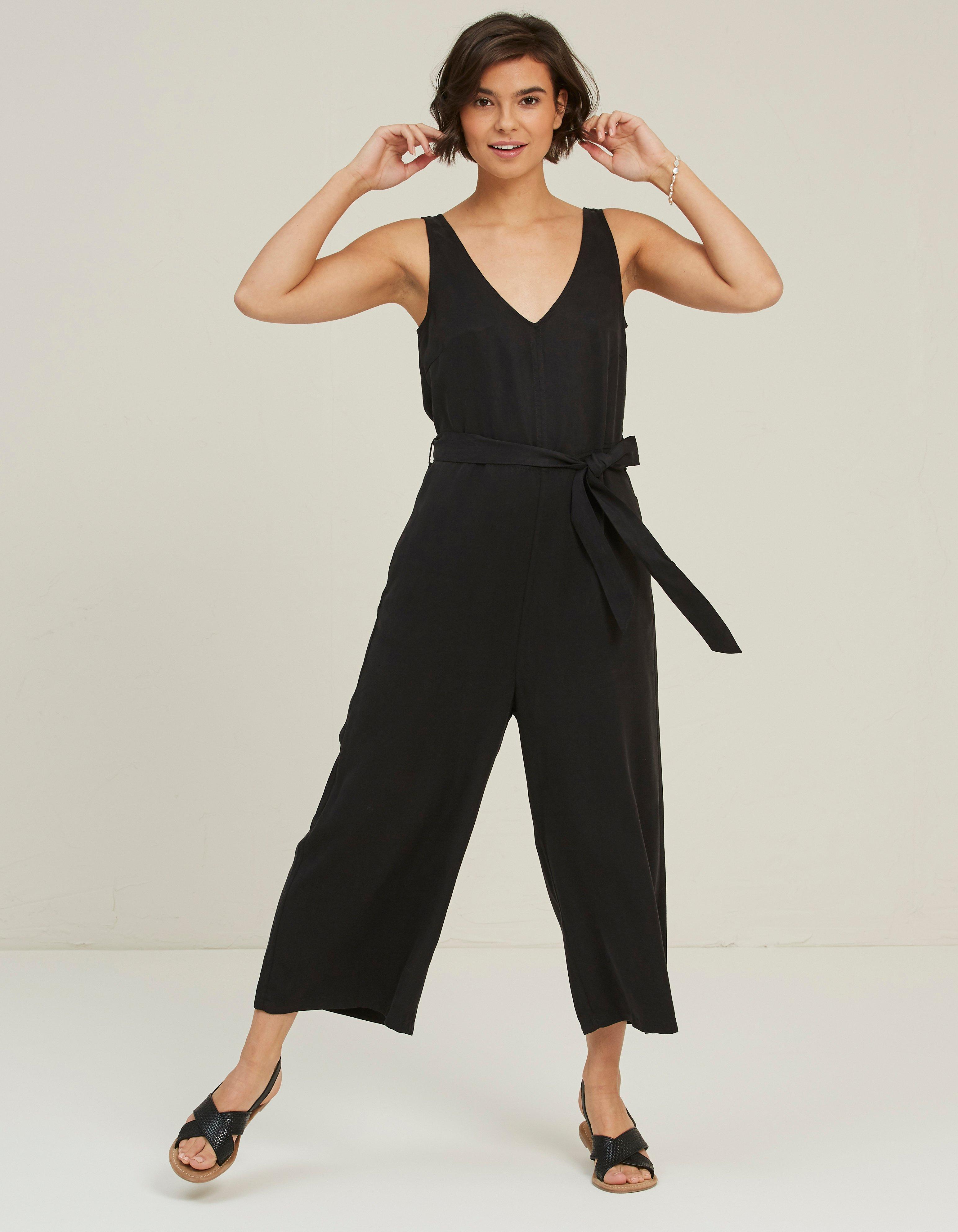 wide leg short sleeve jumpsuit