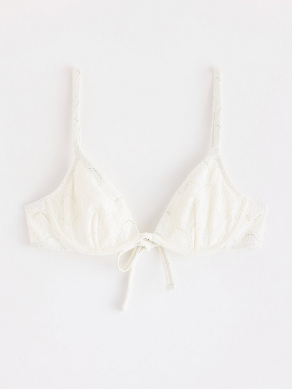 Embroidered bikini top