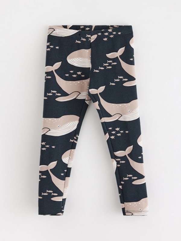 Black brushed leggings