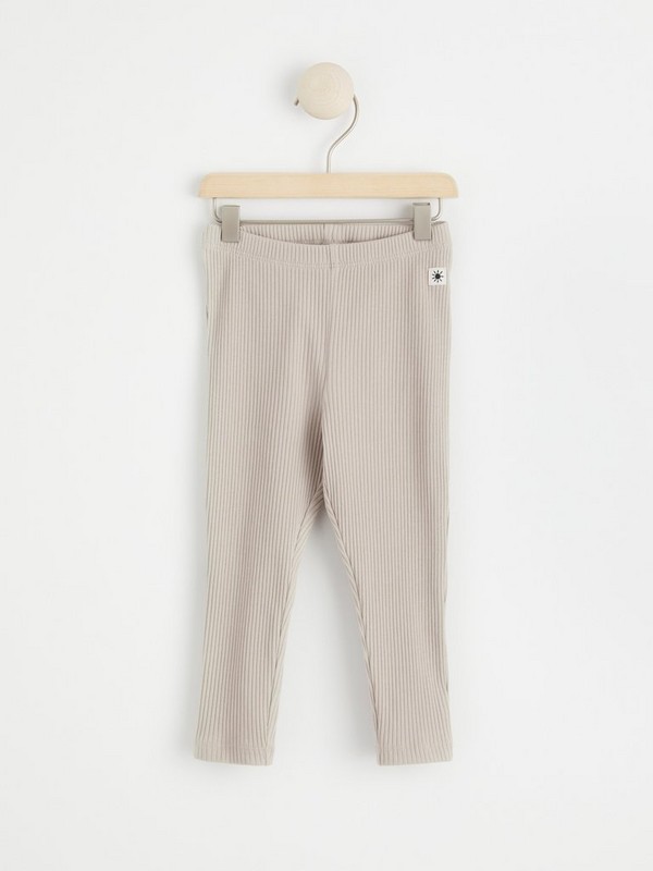 Light Grey Ribbed Leggings
