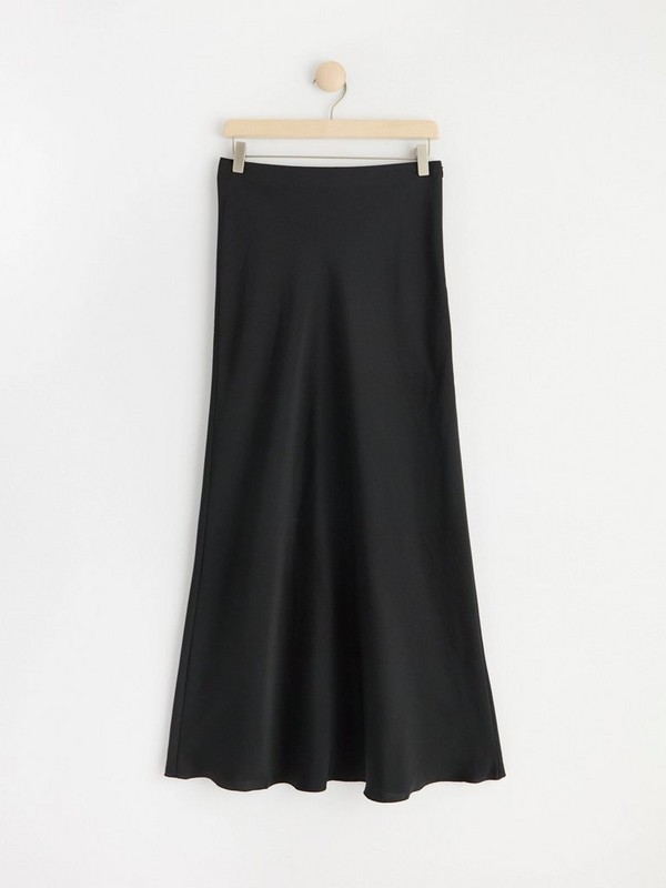 Satin maxi skirt
