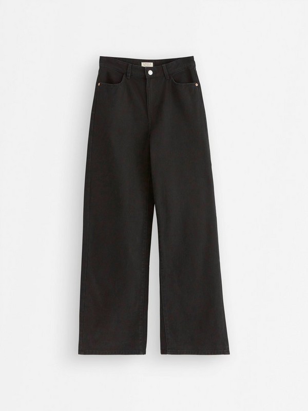 Extra wide high waist jeans