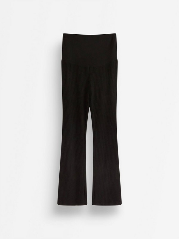 Flared jersey trousers