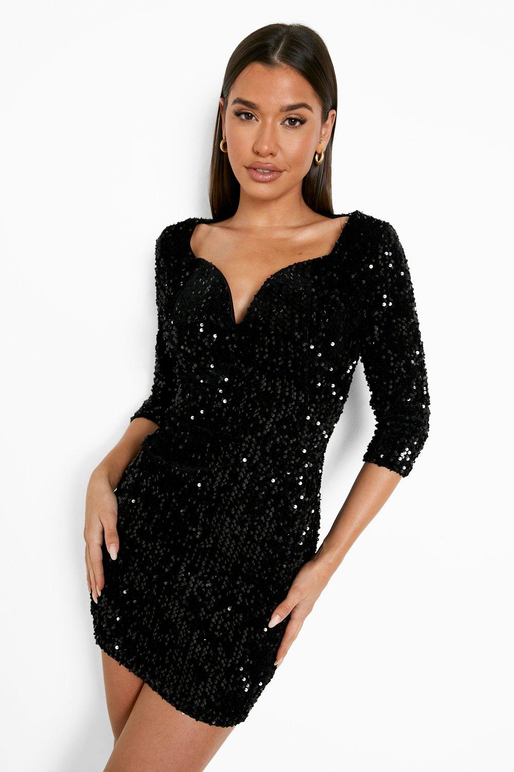 Rosie Sequin Bodycon Dress at boohoo.com