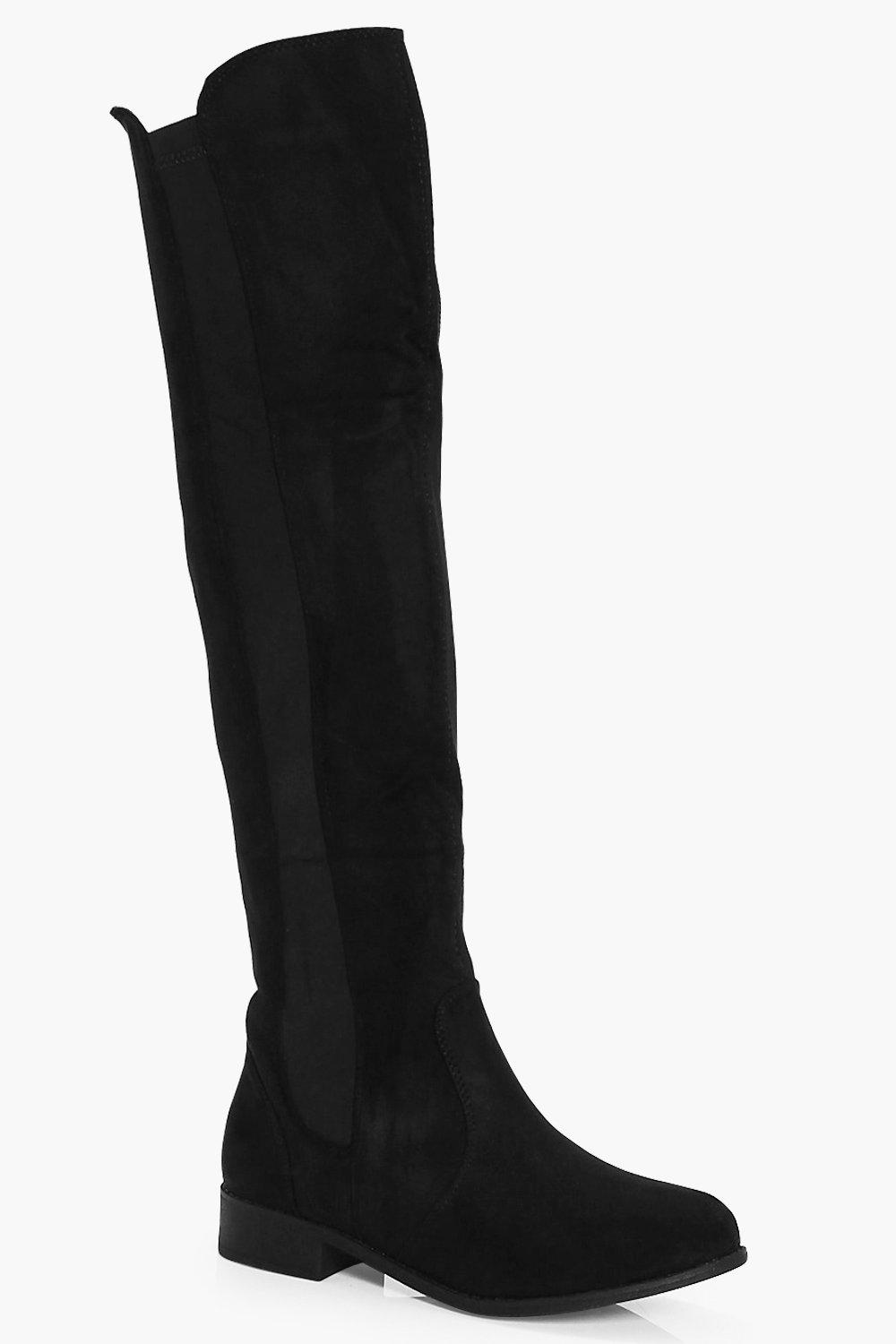 Jessica Flat Over The Knee Boot at boohoo.com