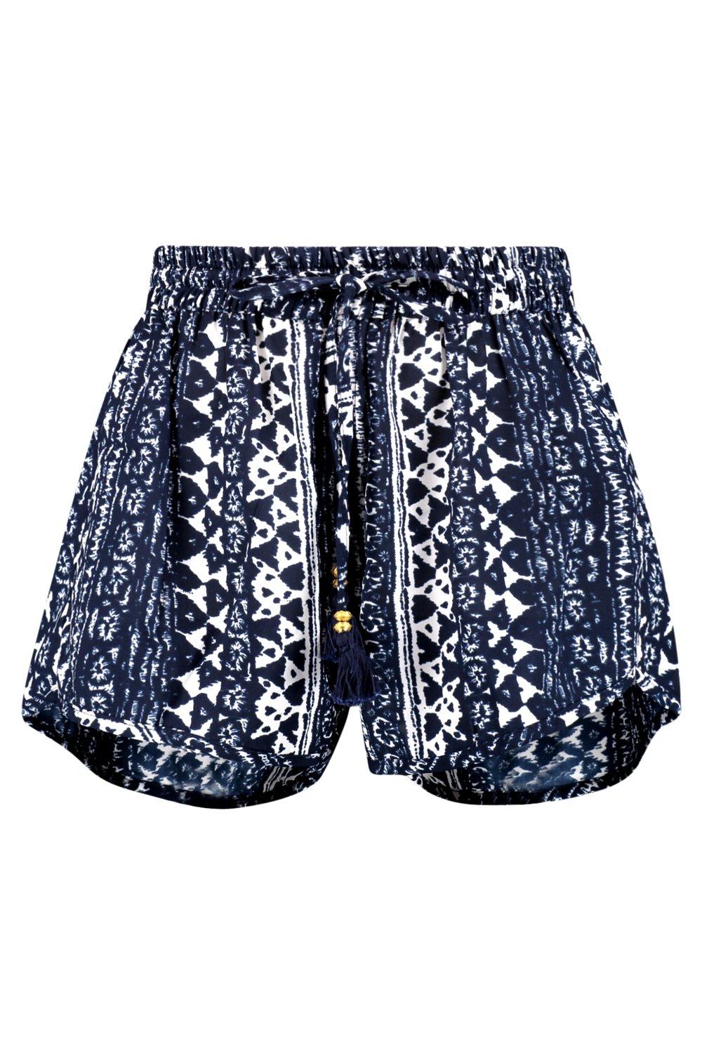 Hanna Printed Runner Shorts at boohoo.com