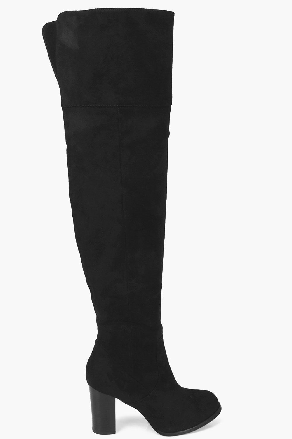 Abigail Over Knee Heeled Boot at boohoo.com