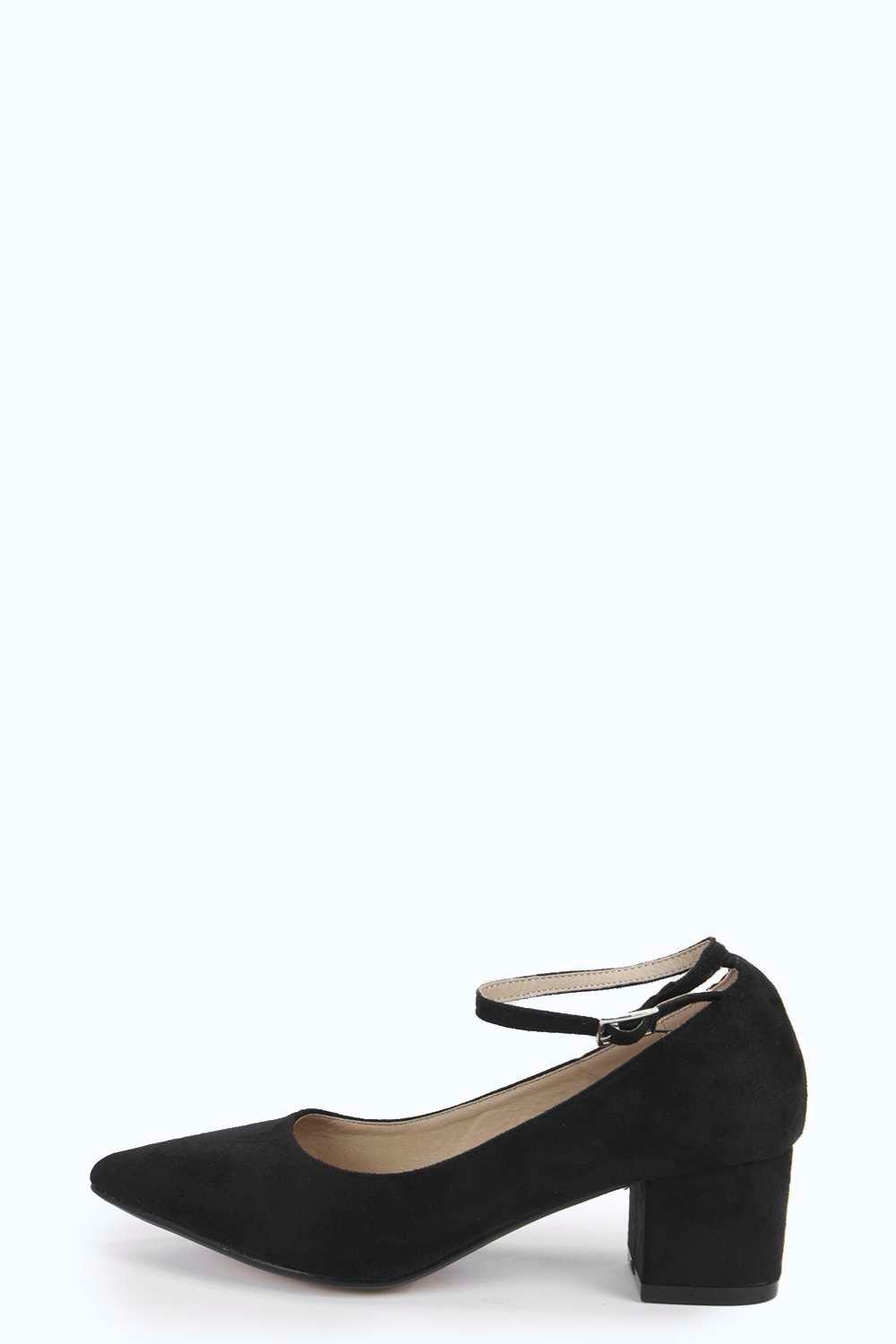 Grace Block Heel Ballets at boohoo.com