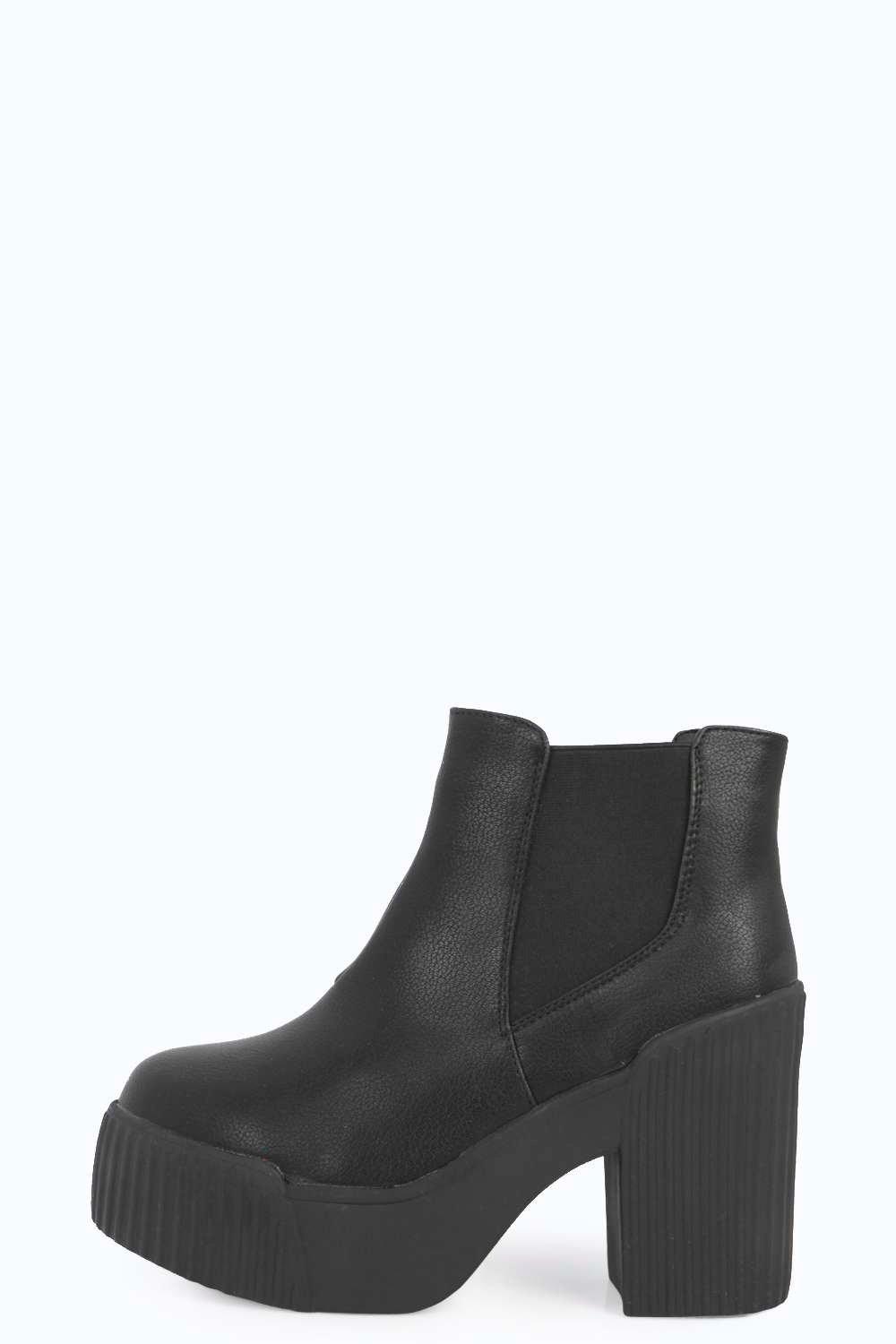 Katie Elastic Insert Pull On Chelsea Boot at boohoo.com