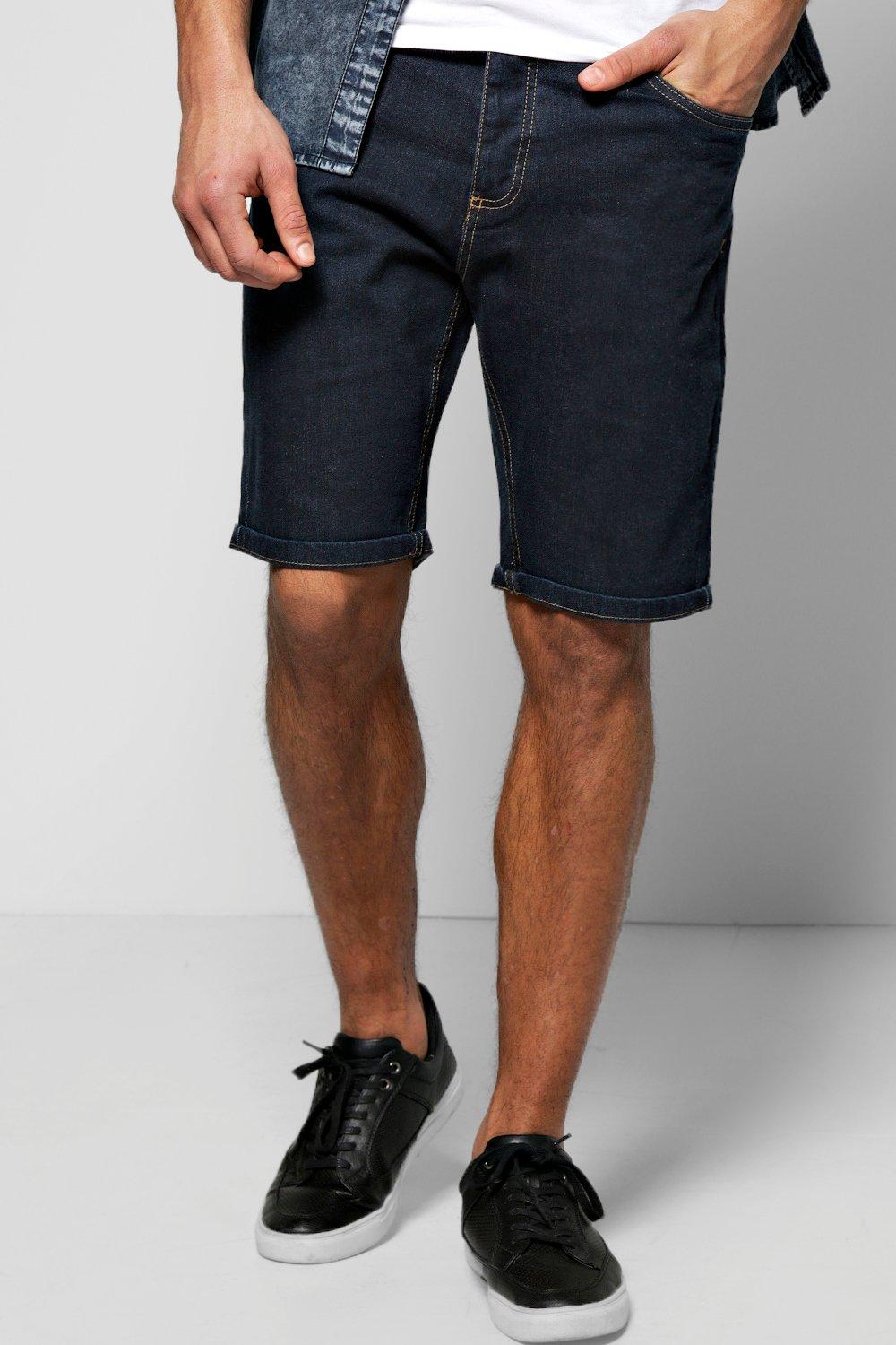 Indigo Denim Shorts at boohoo.com