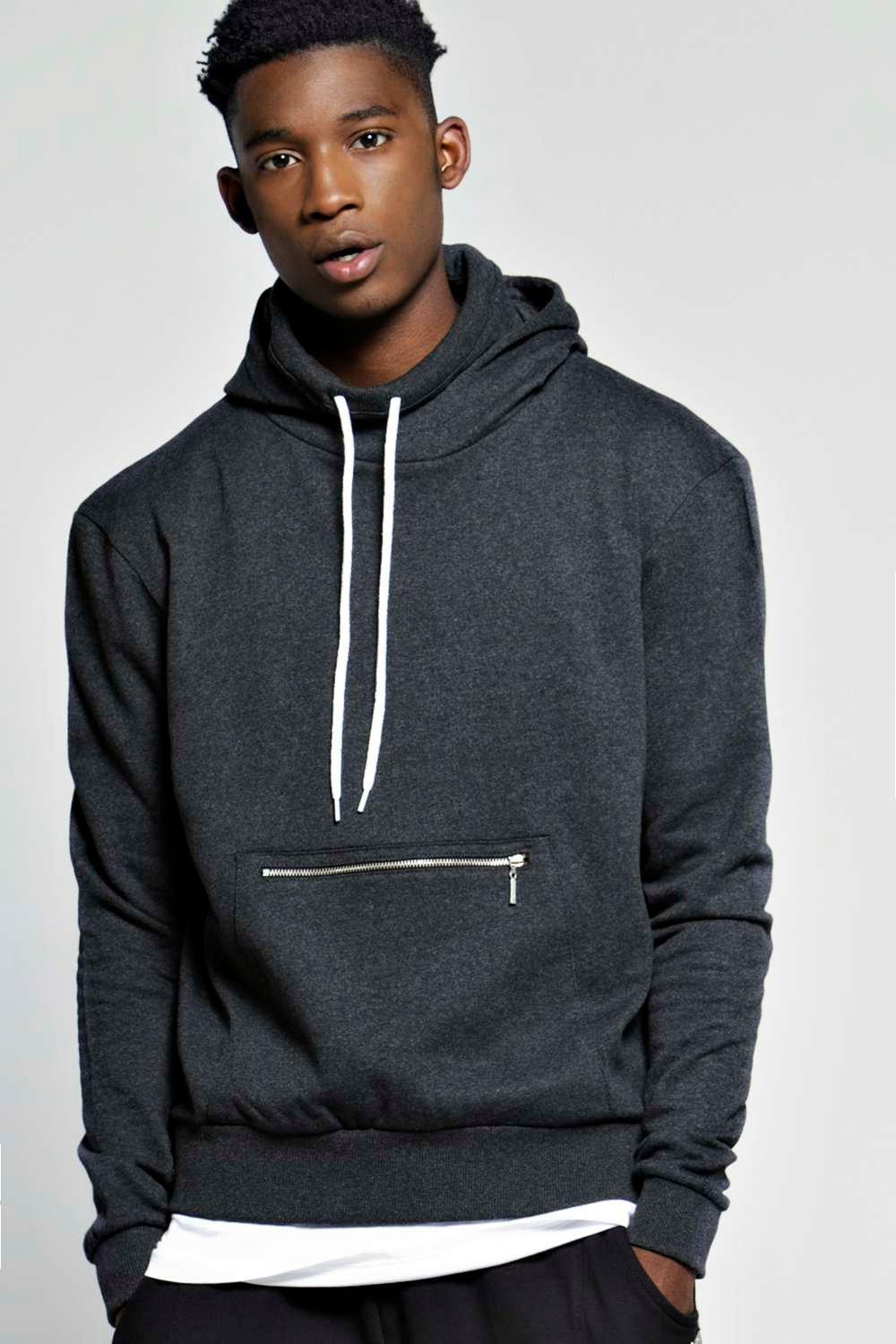 Technical Funnel Neck Hoody at boohoo.com