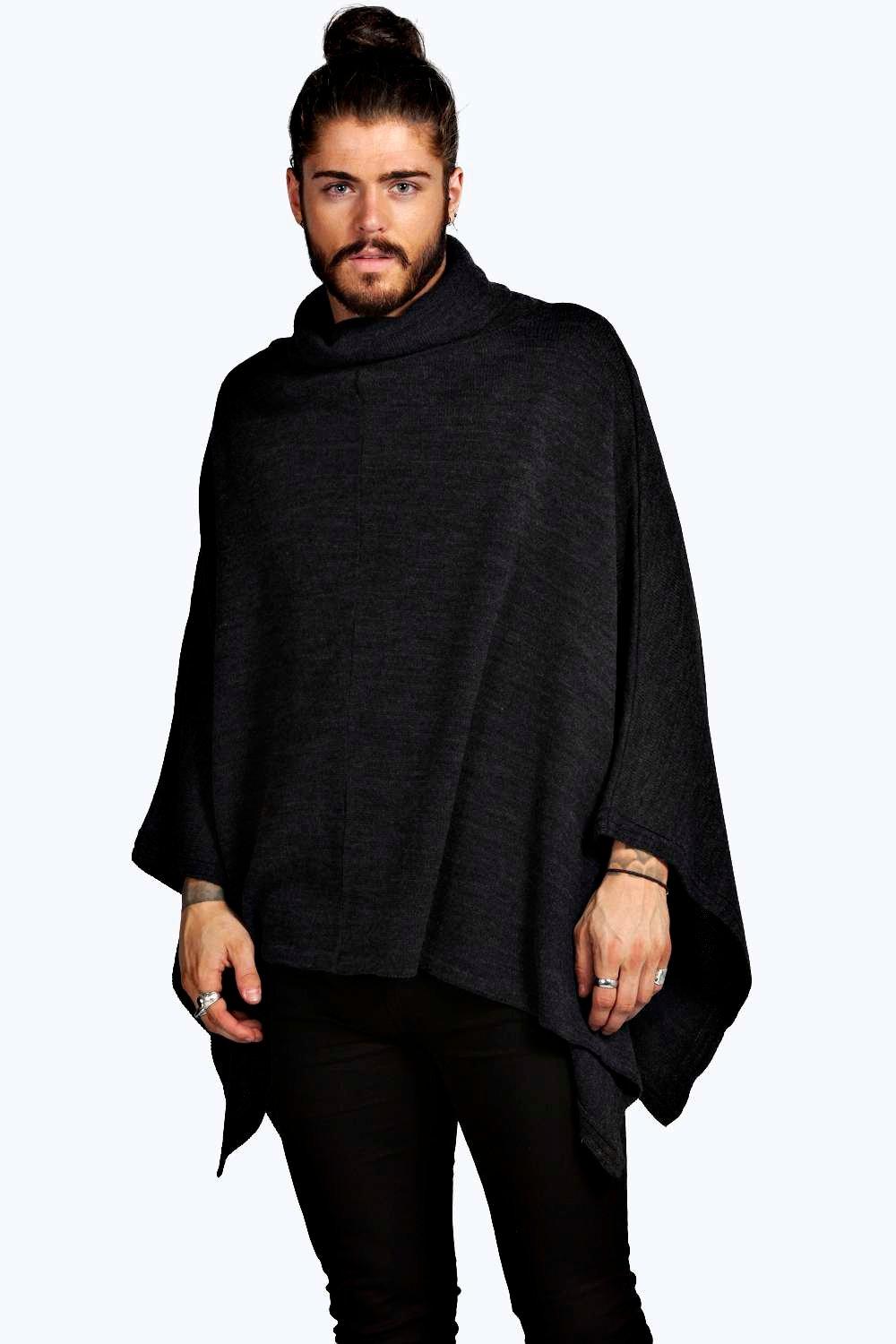 Cropped Cowl Neck Poncho at boohoo.com