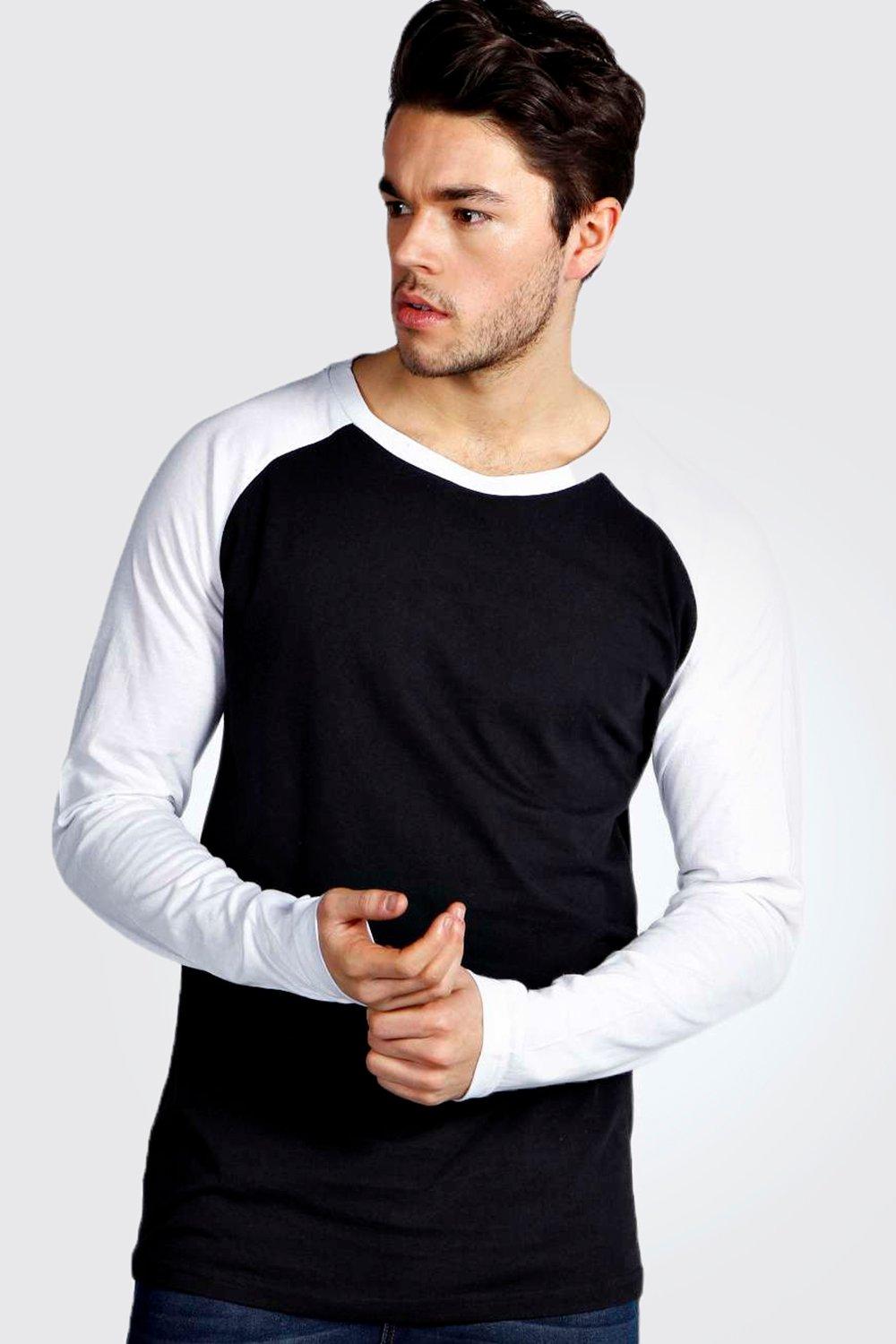 Raglan Sleeve Longline T Shirt at boohoo.com