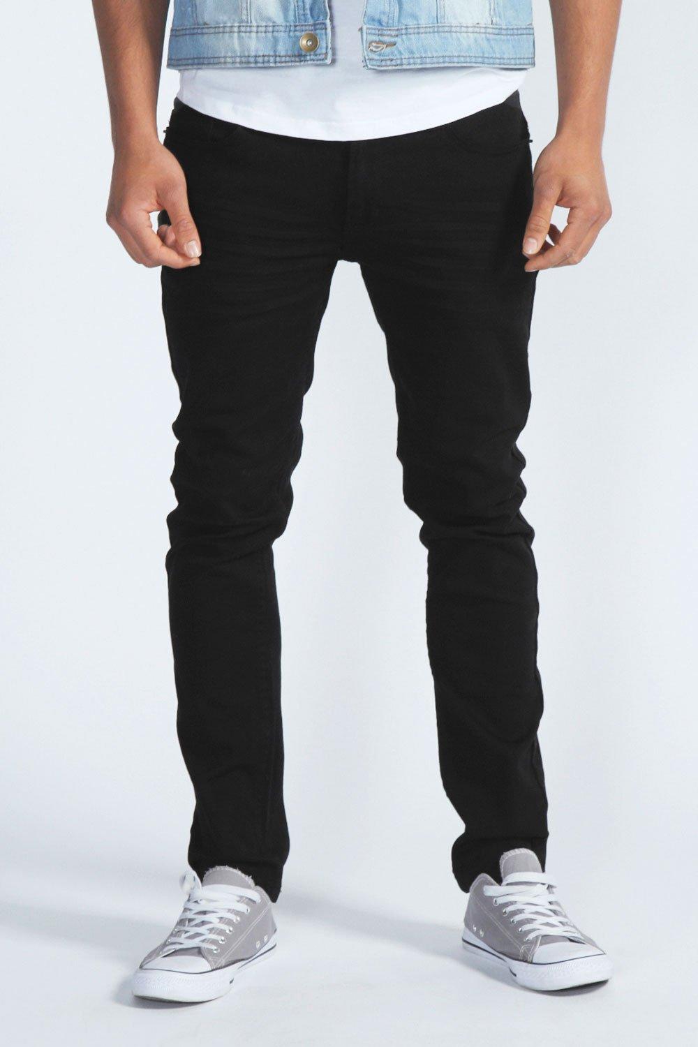 Slim Fit Black Jean at boohoo.com