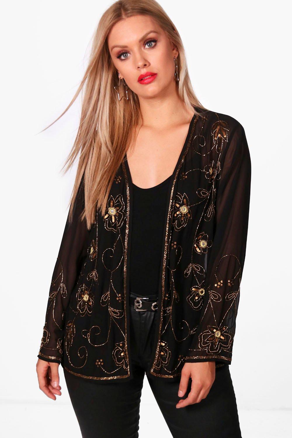 Plus Megan Embellished Jacket at boohoo.com