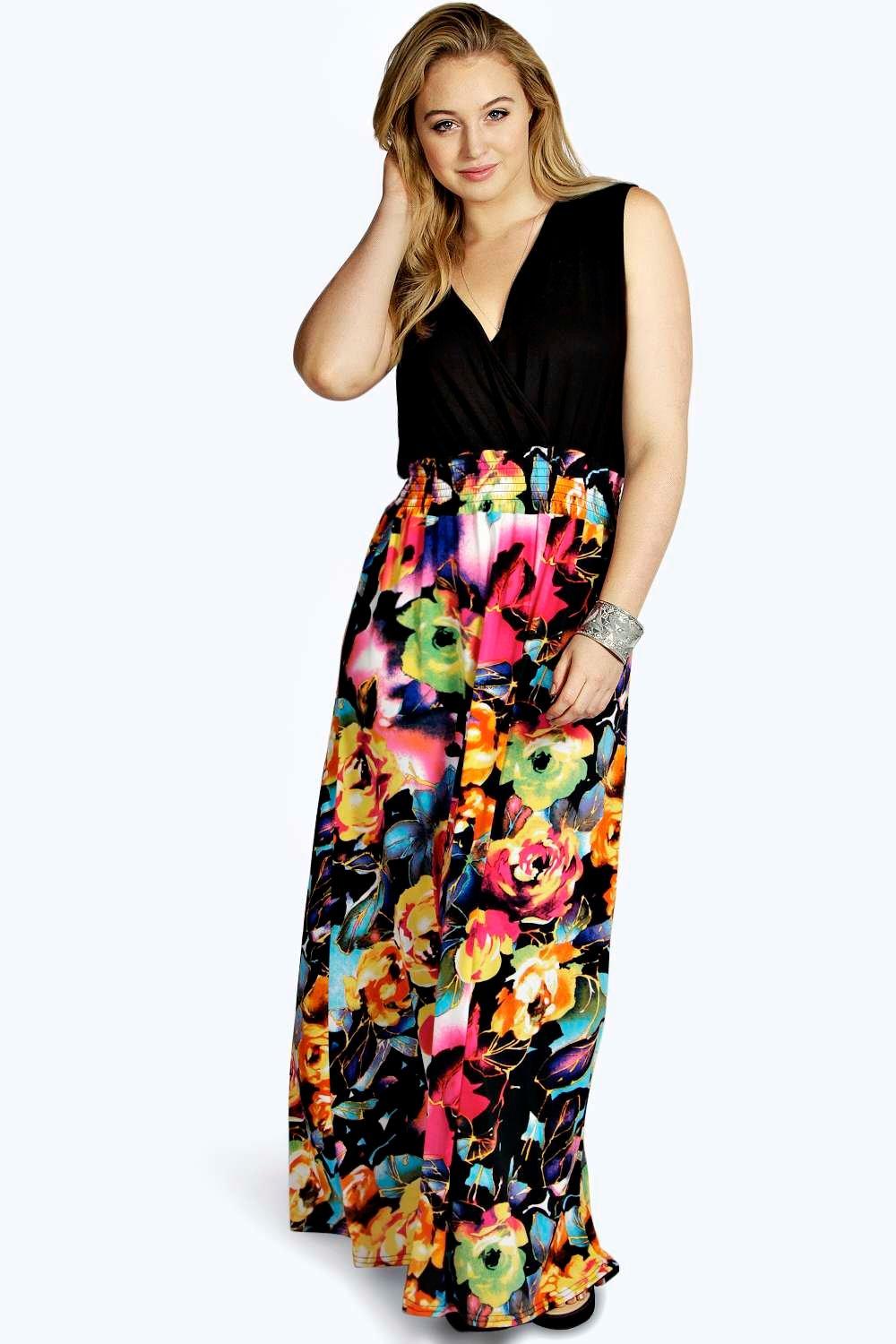 Plus Amber Rose Print Maxi Dress at boohoo.com