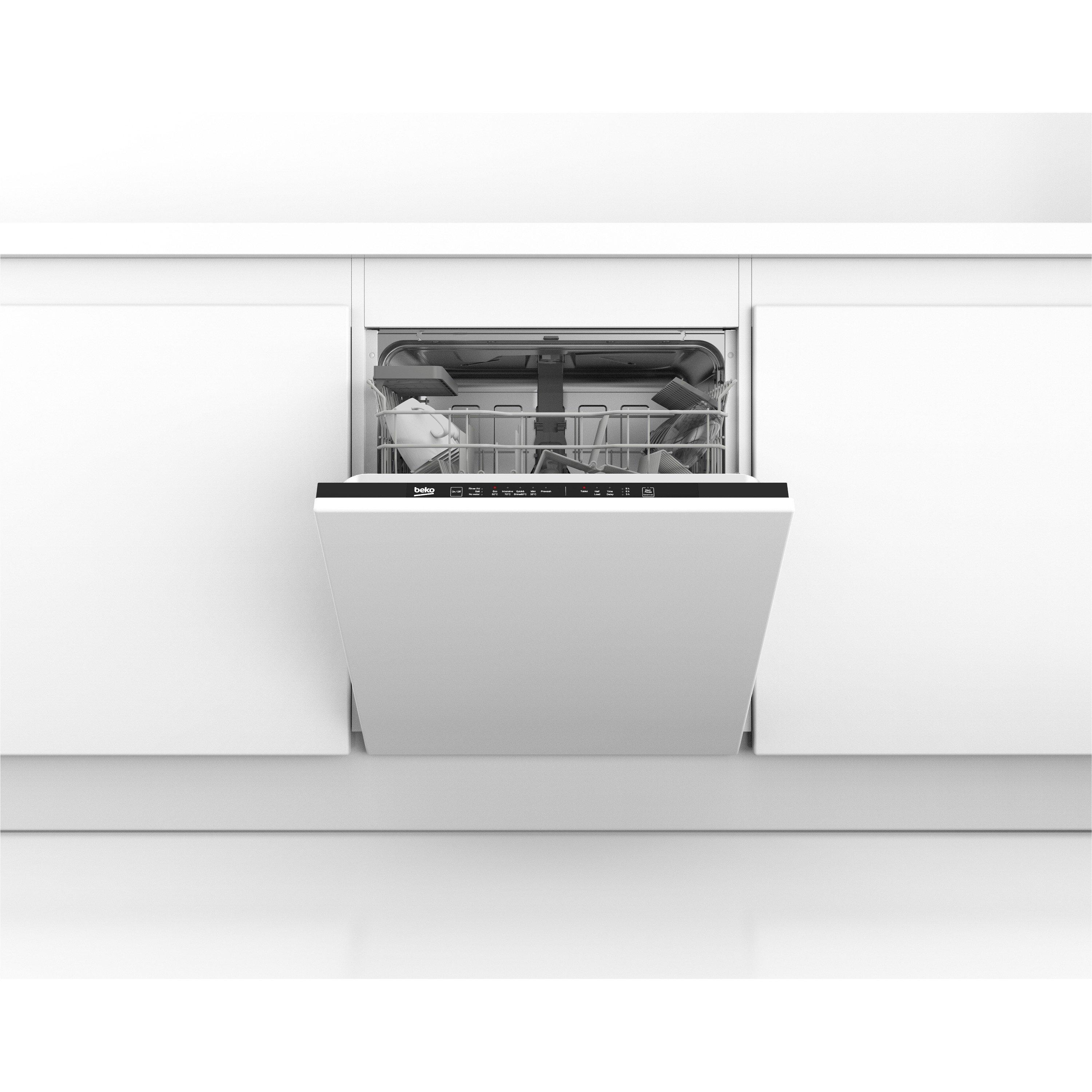 Beko Din15c10 Integrated Full Size Dishwasher A Rated