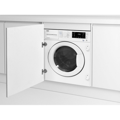 Beko WDIC752300F2 Integrated 7kg/5kg 1200 Spin Washer Dryer - White - B Rated