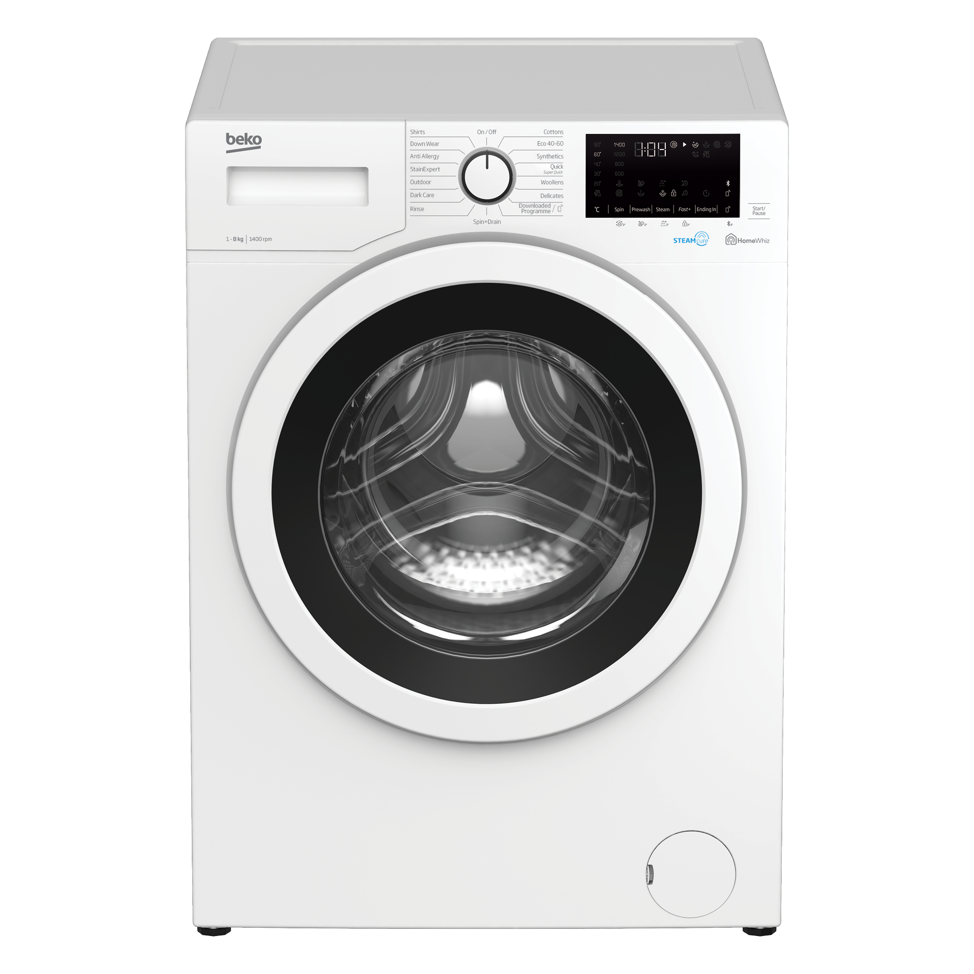 Zanussi ZWF81443W 8kg 1400 Spin Washing Machine with AquaFall System White Front Loading
