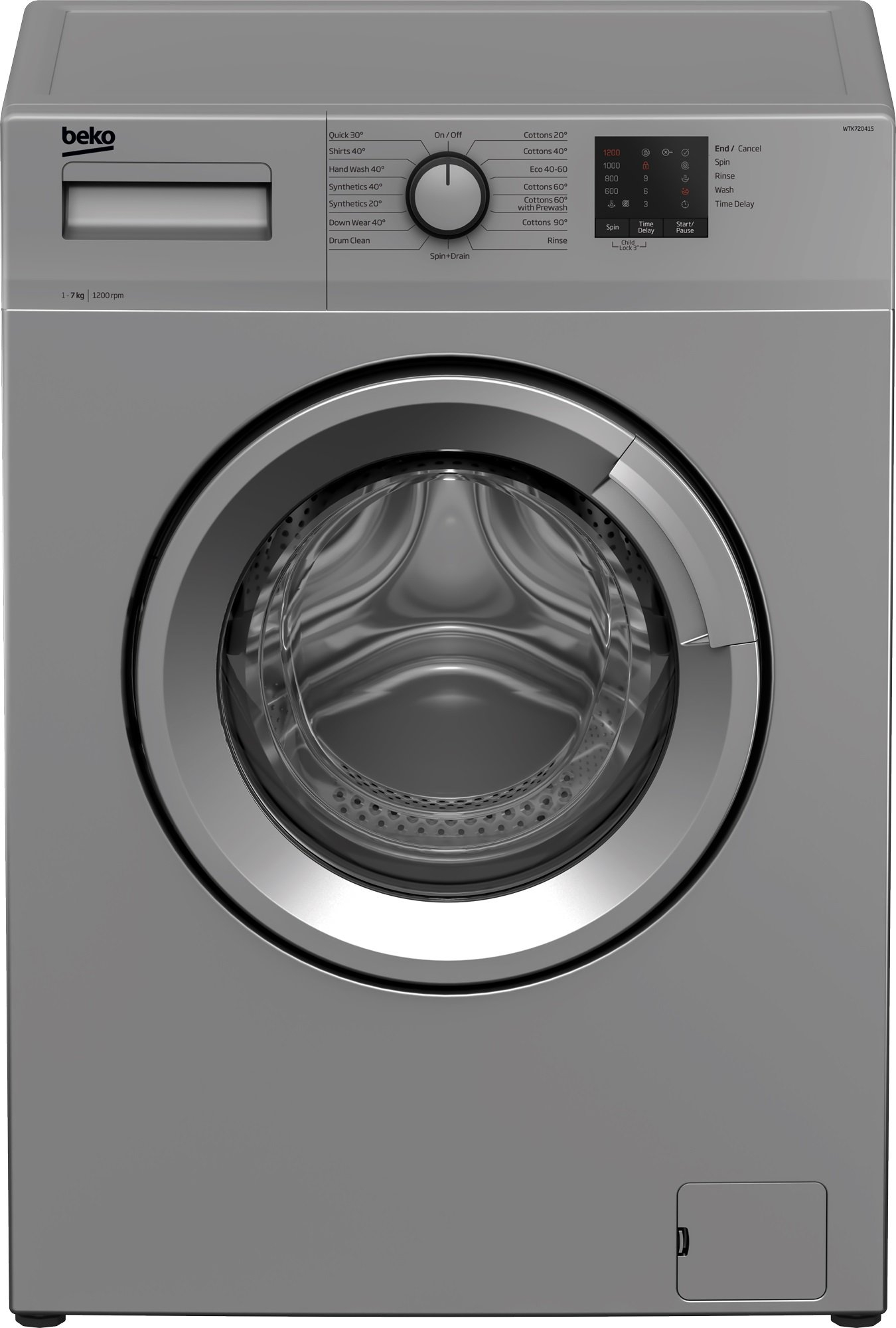 Beko WTK72041W 7kg 1200 Spin Washing Machine with Quick Programme