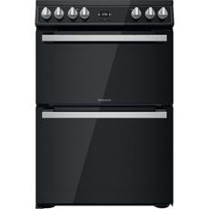 Hotpoint HDT67V9H2CB_UK 60cm Double Electric Cooker with Ceramic Hob - Black