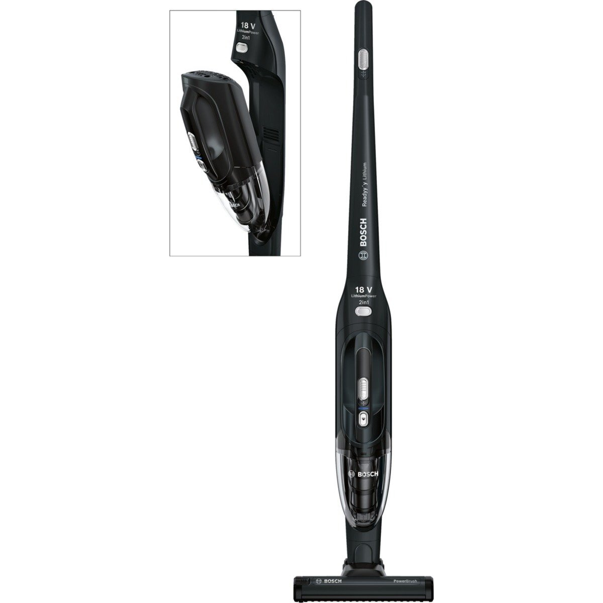 Bosch BBHL2D18GB 2 in 1 Cordless Vacuum Cleaner Black 40 Minute Run Time Bosch BBHL2D18GB 2 in 1 Cordless Vacuum Cleaner Black 40 Minute Run Time