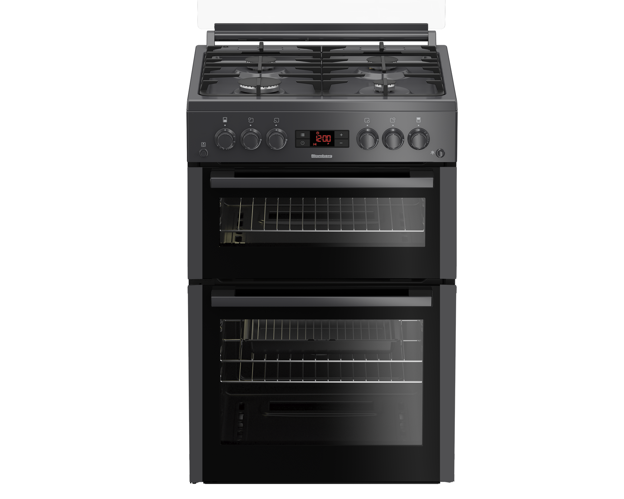 Blomberg GGN65N 60cm Double Oven Gas Cooker with Gas Hob & Glass Lid