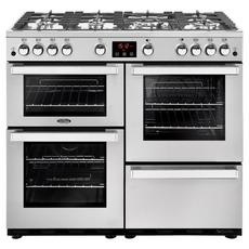 Belling X100G 100cm Gas Rangecooker with Double Oven and Gas Hob - Stainless Steel
