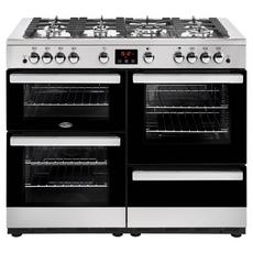 Belling X110G 110cm Gas Rangecooker with Double Oven and Gas Hob - Stainless Steel