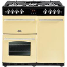 Belling X90G 90cm Gas Rangecooker with Double Oven and Gas Hob - Cream