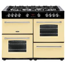 Belling X110G 110cm Gas Rangecooker with Double Oven and Gas Hob - Cream