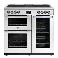 Belling 444444072 90cm Electric Range Cooker with Ceramic Hob - Stainless Steel