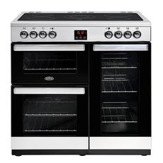 Belling 444444073 90cm Range Cooker with Ceramic Hob - Stainless Steel