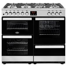 Belling 444444082 100cm Dual Fuel Range Cooker with Gas Hob - Stainless Steel