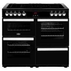 Belling 100E 100cm Electric Rangecooker with Double Oven and Ceramic Hob - Black