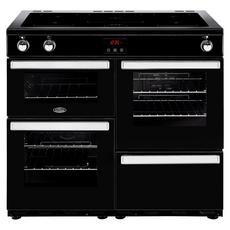 Belling 100Ei 99.6cm Electric Rangecooker with Triple Oven and Induction Hob - Black