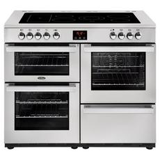 Belling 110E 109.6cm Electric Rangecooker with Triple Oven and Ceramic Hob - Stainless Steel