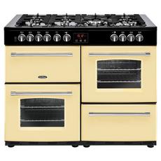 Belling 110DFT 110cm Dual Fuel Rangecooker with Double Oven and Gas Hob - Cream