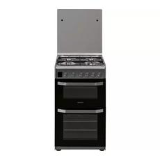 Hotpoint HD5G00CCX 50cm Twin Cavity Gas Cooker - Stainless Steel