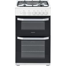 Hotpoint HD5G00KCW 50cm Twin Cavity Gas Cooker - White