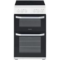 Hotpoint HD5V92KCW 50cm Twin Cavity Electric Cooker - White