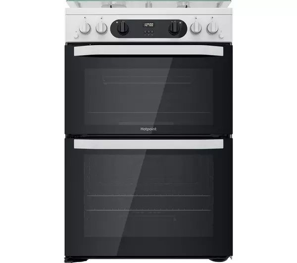 Hotpoint HDM67G0CCW 60cm Double Gas Cooker