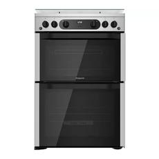 Hotpoint HDM67G0CCX 60cm Double Oven Gas Cooker - Stainless Steel